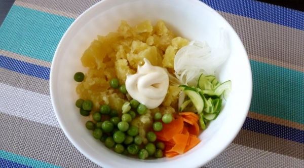 Японский картофельный салат или Оливье по-восточному